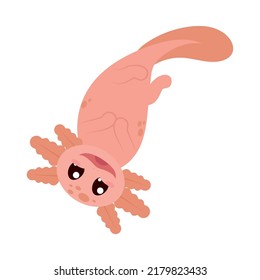 axolotl smiling icon on white background