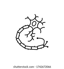 Axon, nerve, cell icon. Simple line, outline vector elements of neurology for ui and ux, website or mobile application