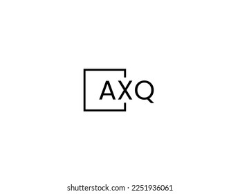 Letra AXQ Ilustración del vector de diseño del logotipo inicial
