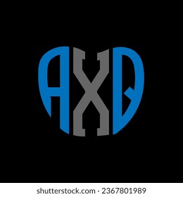 AXQ letter logo creative design. AXQ unique design.

