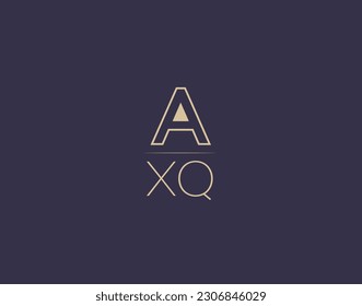 AXQ letter logo design modern minimalist vector images