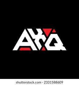 Logo Design des AXQ Dreieck-Buchstabens mit Dreiecksform. AXQ Dreieck Logo Design Monogramm. AXQ Dreieck-Vektorlogo-Vorlage mit roter Farbe. AXQ Dreieckslogo Einfaches, elegantes und luxuriöses Design.