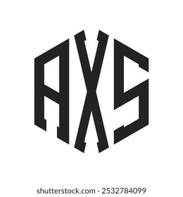 AXS Logo Design. Initial Letter AXS Monogram Logo using Hexagon shape