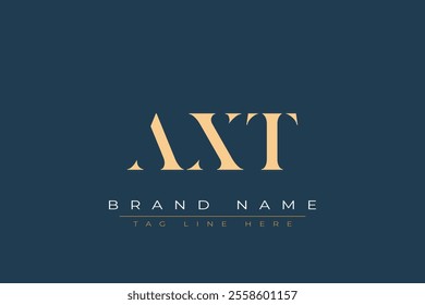 AXT abstract letter logo design. This logo is designed by three abstract letters.