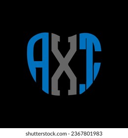 AXT Brief Logo kreatives Design. AXT einzigartiges Design.
