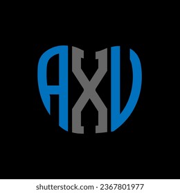 Diseño creativo del logo de la carta de AXU. Diseño único de AXU.
