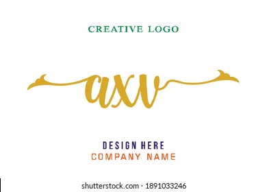 AXV Lettering Logo Is Simple, Easy To Understand And Authoritative