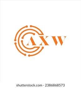 AXW letter design. AXW letter technology logo design on white background. AXW Monogram logo design for entrepreneur and business.
