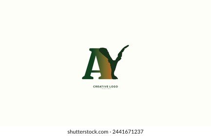 AY Abstract initial monogram letter alphabet logo design
