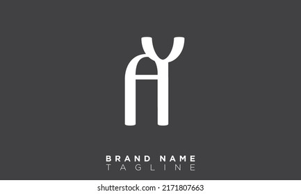 AY Alphabet letters Initials Monogram logo YA, A and Y