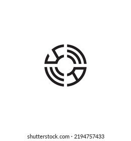 AY circle initial logo concept in high quality professional design that will print well across any print media