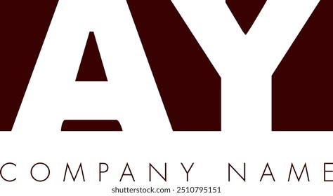 AY creative modern abstract letter logo vector design. It will be suitable for your company and brand identity.