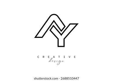 AY Creative Monogram Logo Design-Stock Creative Branding Design Concept