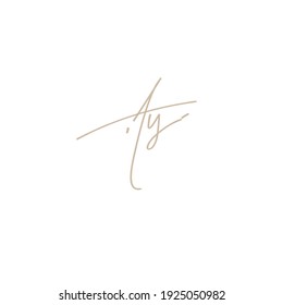 Ay handwritten logo for identity