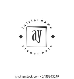 AY Initial beauty monogram logo vector
