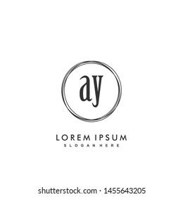 AY Initial beauty monogram logo vector