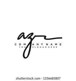 AY  Initial Handwriting logo template vector