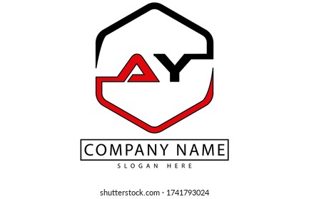 AY initial Letter Logo Design. Creative  AY Letters Icon Illustration art work.