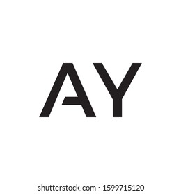AY initial letter logo template vector icon design