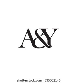 A&Y Initial logo. Ampersand monogram logo