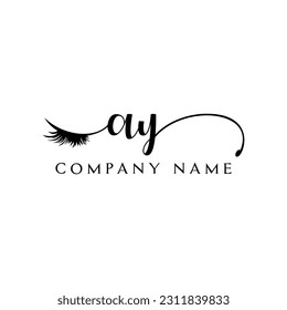AY initial Logo lash logo eyelash vector modern