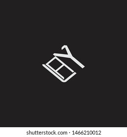 AY Initial Logo letters with rotate squere template