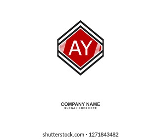 AY Initial logo template vector 