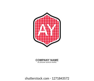 AY Initial logo template vector 