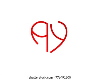 AY Initial love icon