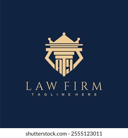 AY initial monogram logo for lawfirm vector design