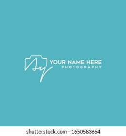 Ay Initial Signature Photography Logo