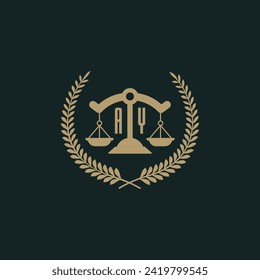 AY initials for law firm logo icon design vector image