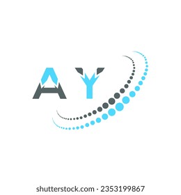 AY letter logo creative design. AY unique design.
