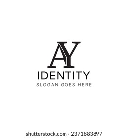 AY letter logo creative design with vector graphic AY simple and modern logo