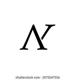 Diseño de logotipo de carta AY con tipografía moderna creativa y color negro