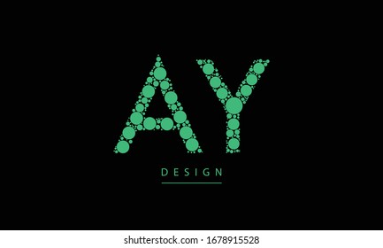 Diseño del logotipo AY Letter, AY Letter, AY logo. Elementos de plantilla de diseño del logotipo de la carta inicial color oro y negro, con el logotipo de vectores para su empresa.
