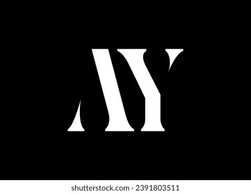 Diseño del logotipo de la letra AY y diseño del logotipo de monograma, vectlor