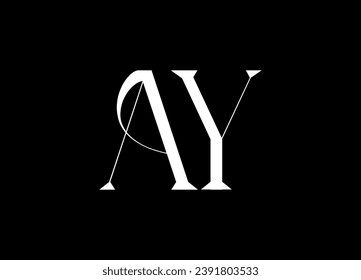 AY letter logo design and monogram ,vectlor logo design