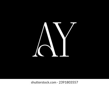 AY letter logo design and monogram ,vectlor logo design