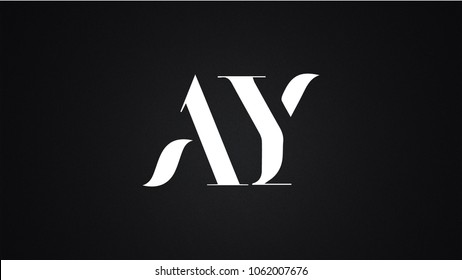 AY Letter Logo Design Template Vector