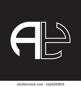 AY Letter logo monogram with oval shape negative space design template