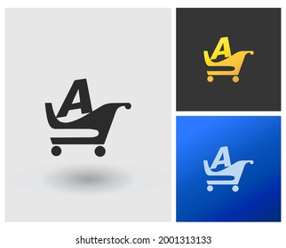 logotipo de monograma de carta AY con el logotipo de la empresa de carros en línea