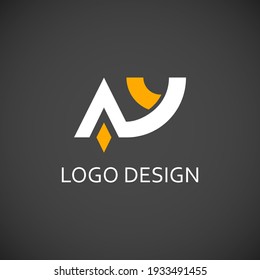 ay letter for simple logo design