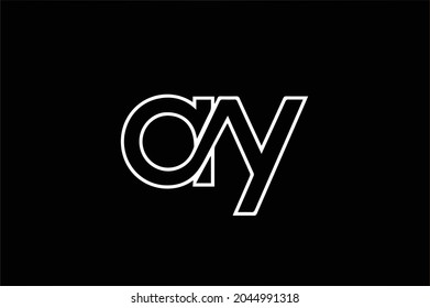 AY logo combination design suitable for a company - Vector