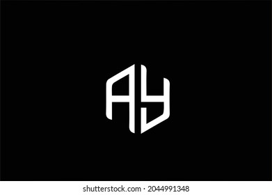 AY logo combination design suitable for a company - Vector
