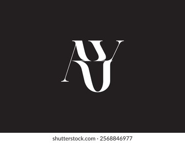 AY Logo Design Template Vector Graphic Branding Element.
