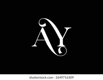 AY logo Design Template Vector Graphic Branding Element.