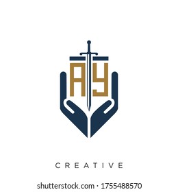 ay logo design vector icon luxury