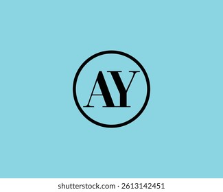 AY Logo design vector template. AY