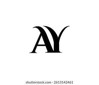 AY Logo design vector template. AY